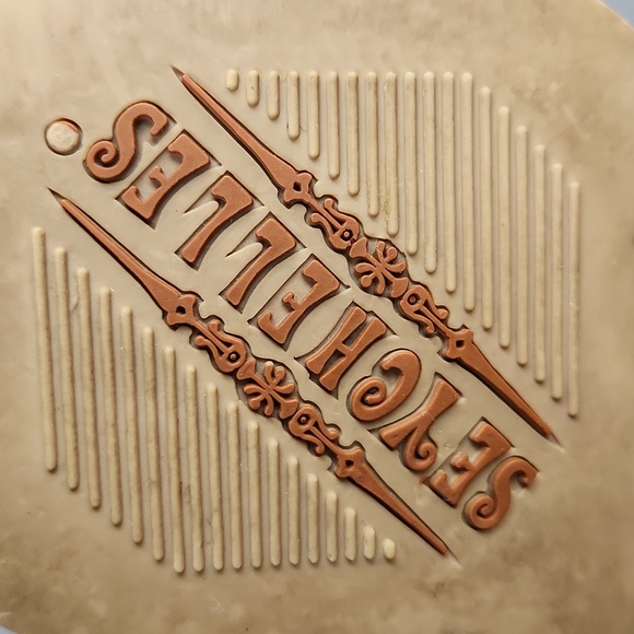 Seychelles Womens Heels Memory Lane Retro Peep Toe Flower Detail Whiskey Size 10 - Picture 6 of 16